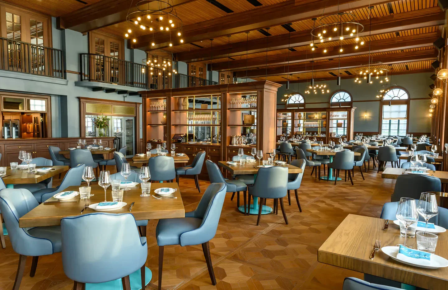 Interior of Klaw restaurant in Miami, featuring elegant decor and dining tables.